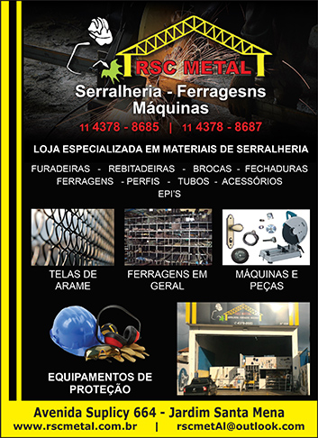 RSC Metal - Serralheria, Ferragens e Mquinas - Especializados em materiais de serralheria